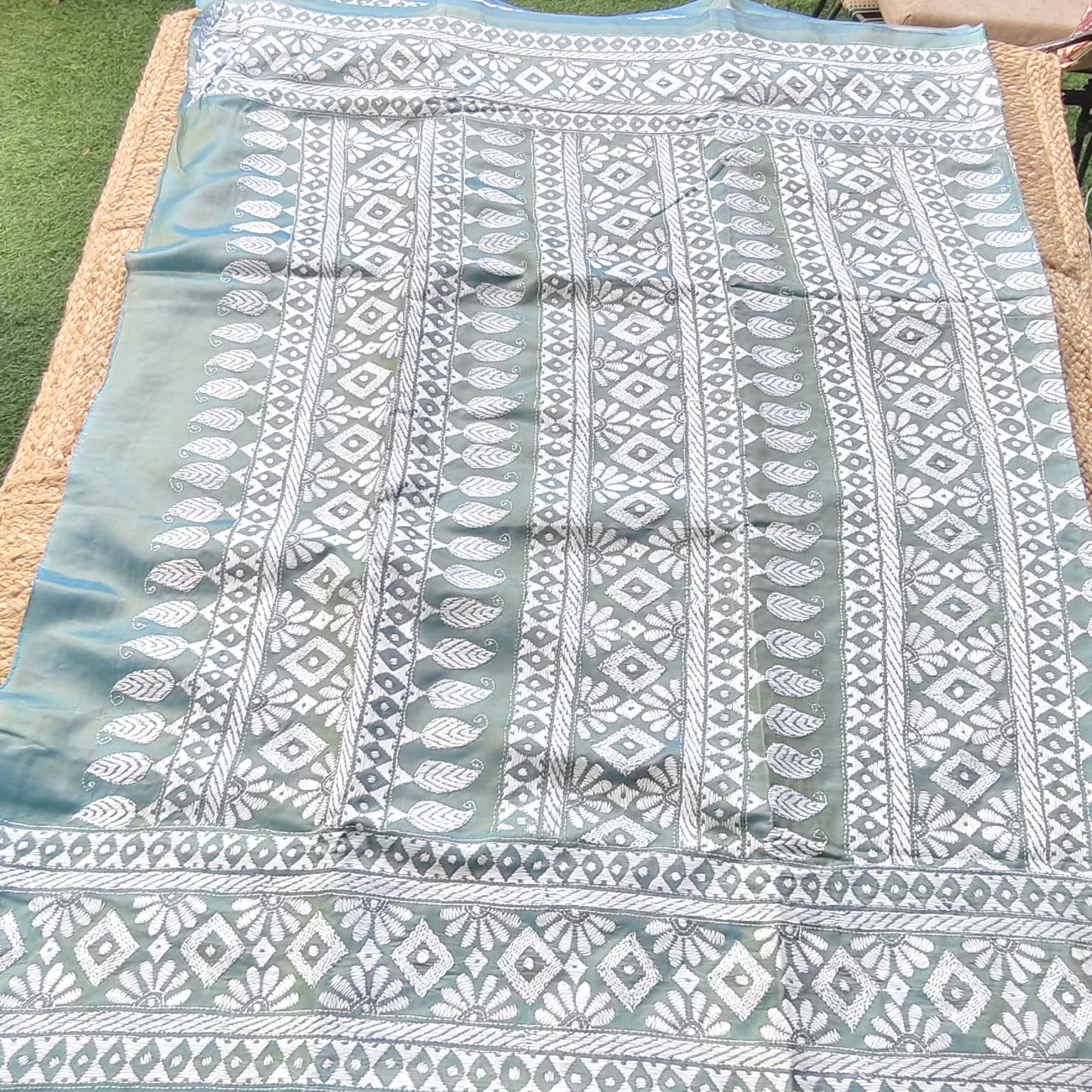 Kantha Stitch-Sea Green