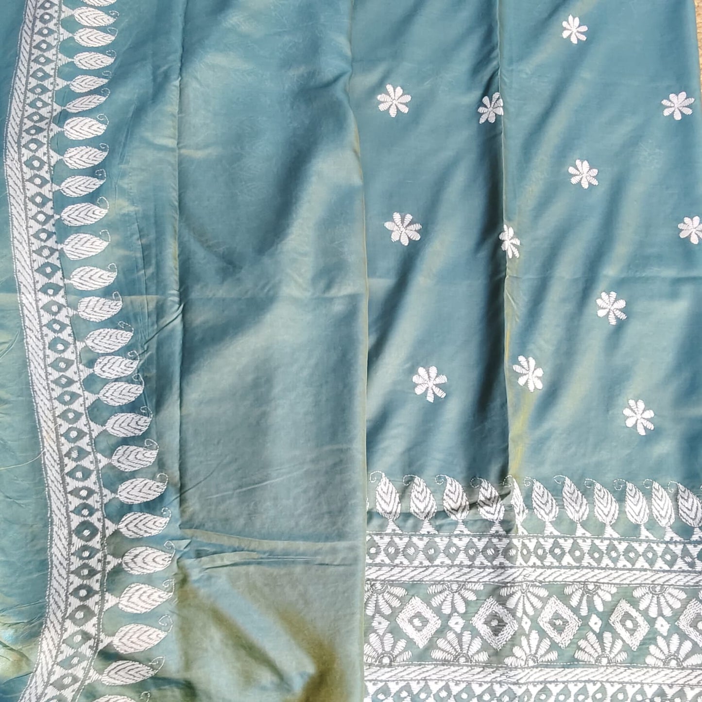 Kantha Stitch-Sea Green
