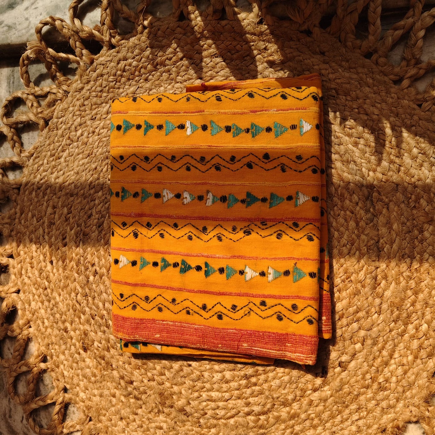 Golden Yellow Khesh Kantha