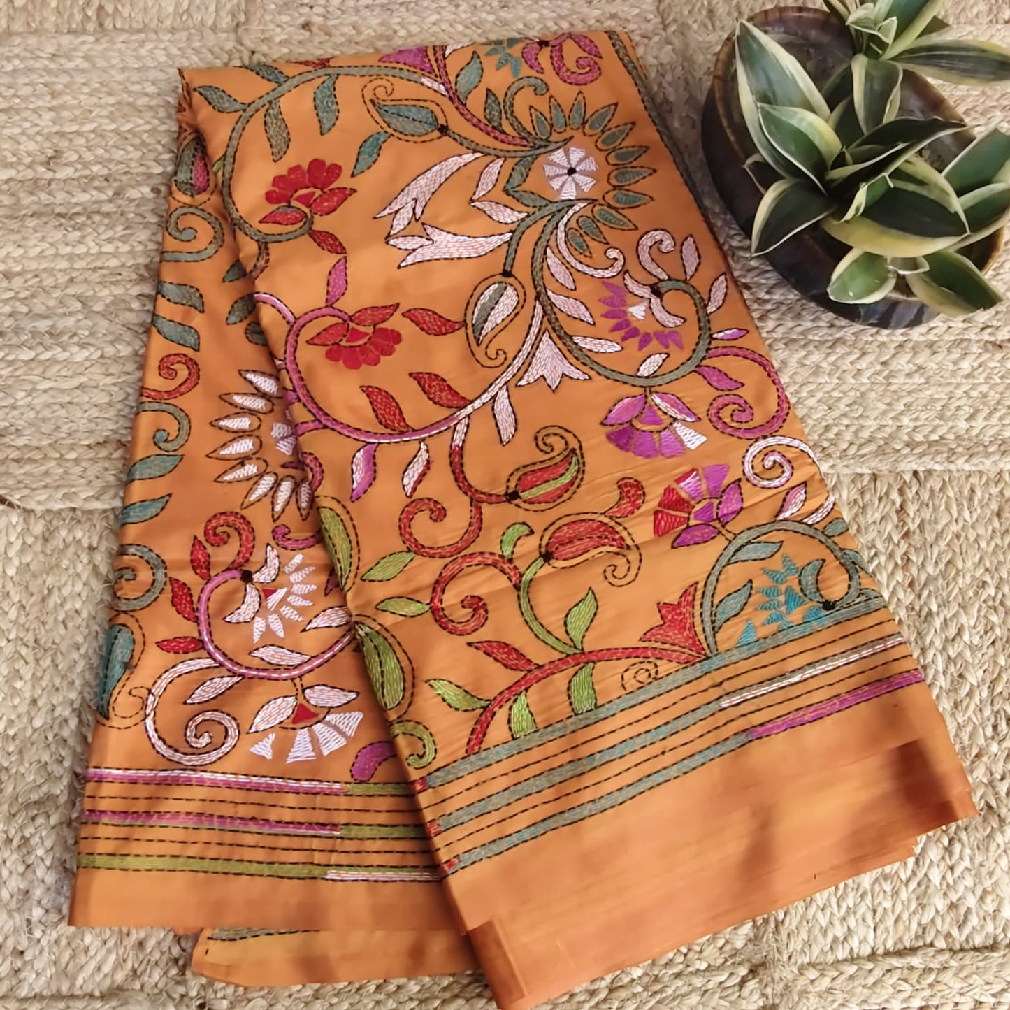 Kantha Stitch-Mustard
