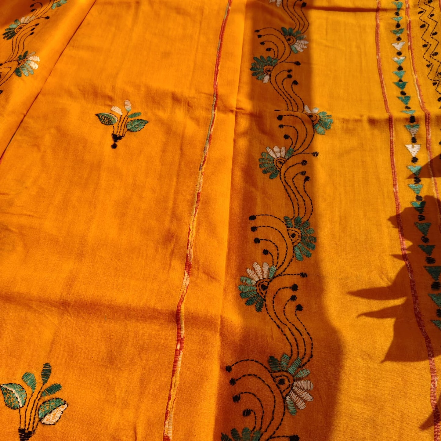 Golden Yellow Khesh Kantha