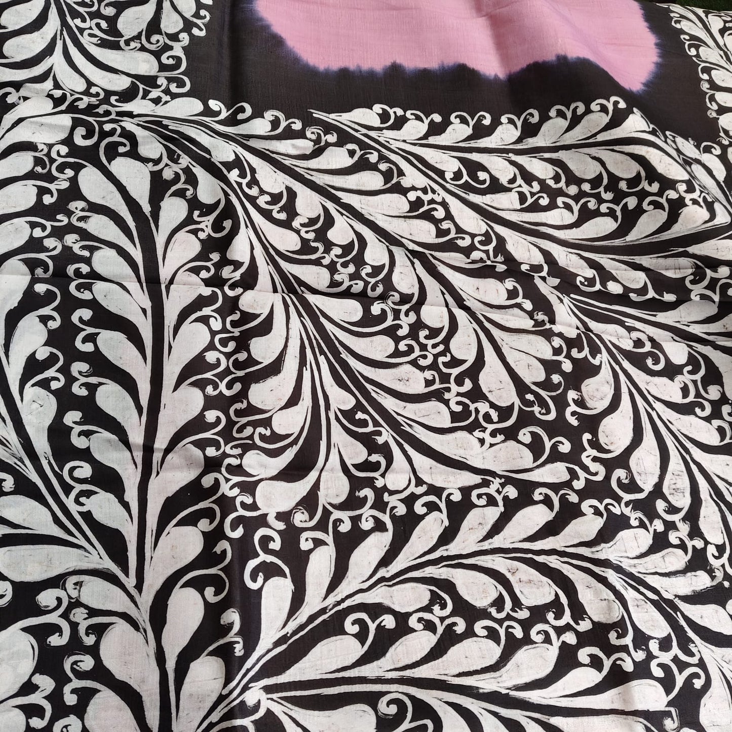 Pure Silk Hand Batik-Pink