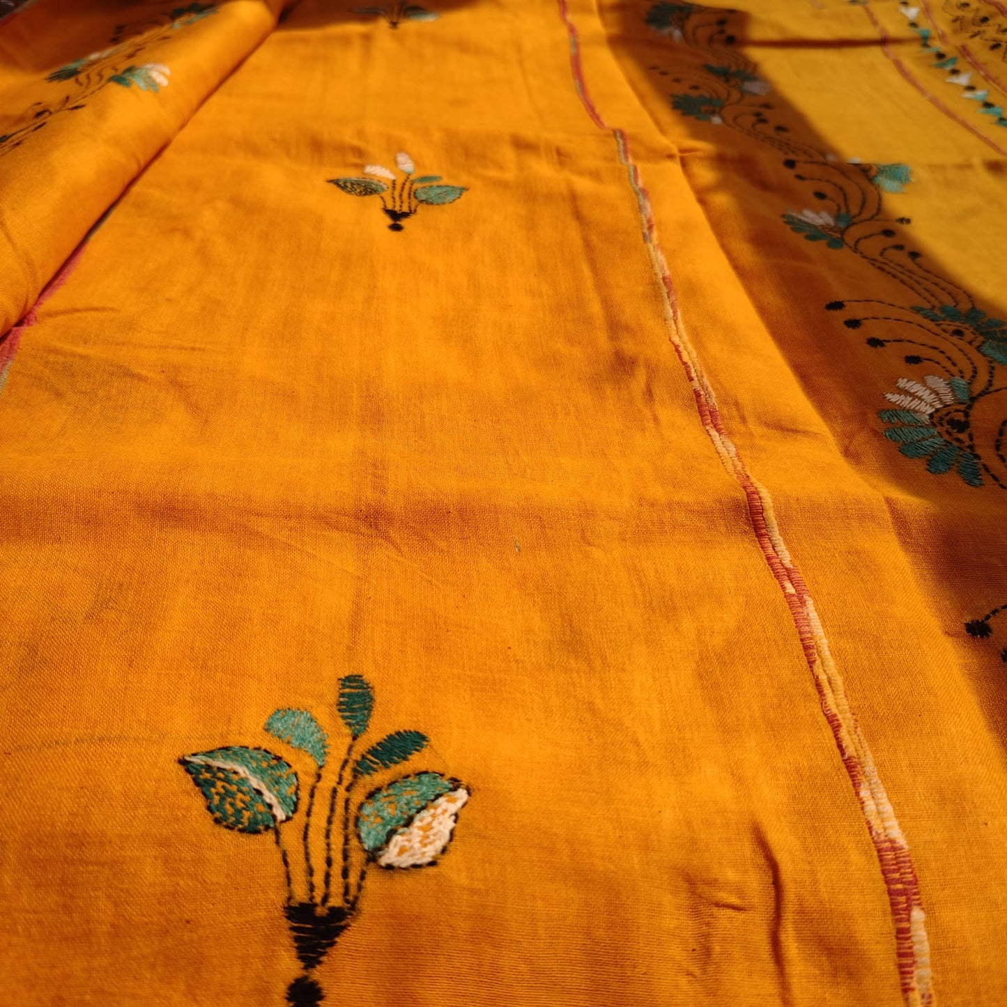 Golden Yellow Khesh Kantha