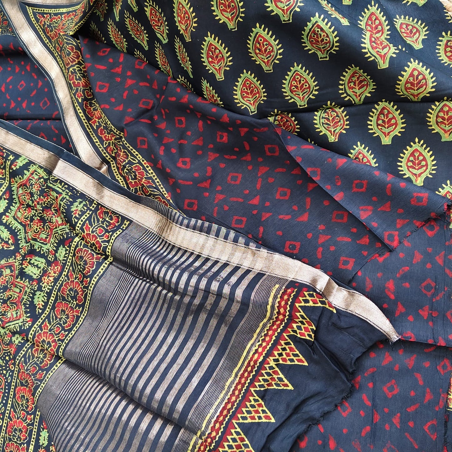 Ajrakh Block Print, Black