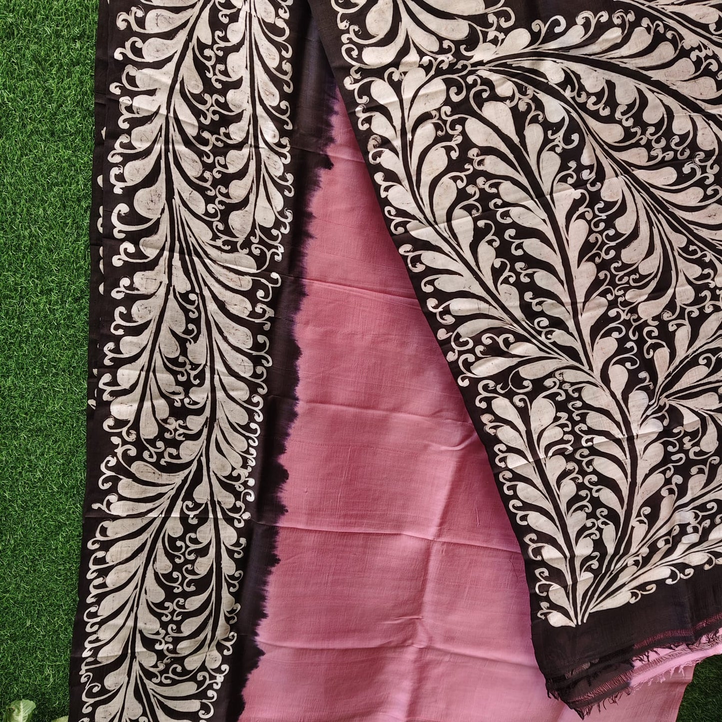 Pure Silk Hand Batik-Pink