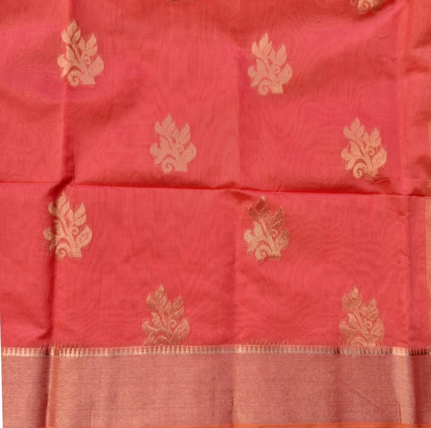 Cotton Silk Banarasi, Peach