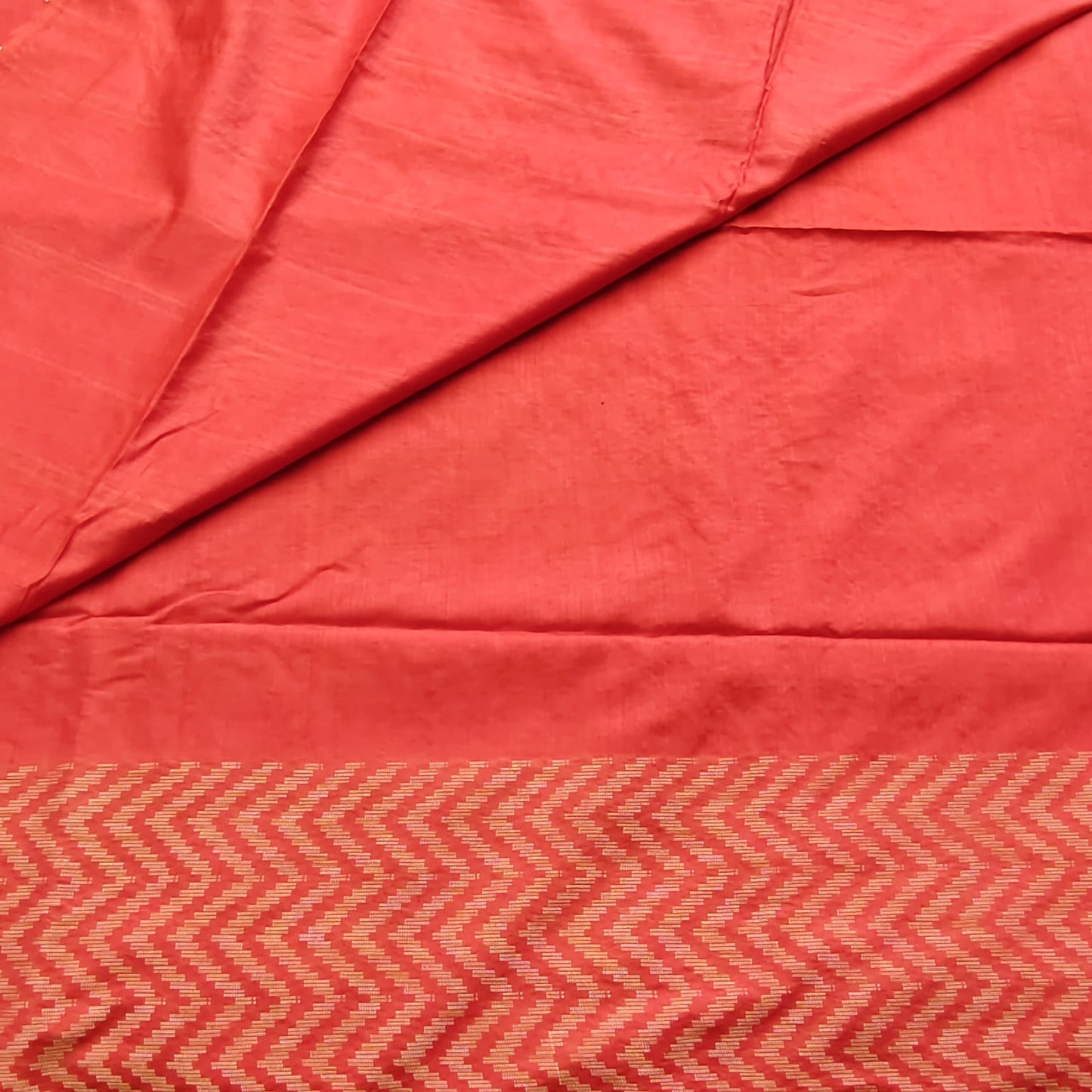 Blended Tusser Silk- Red