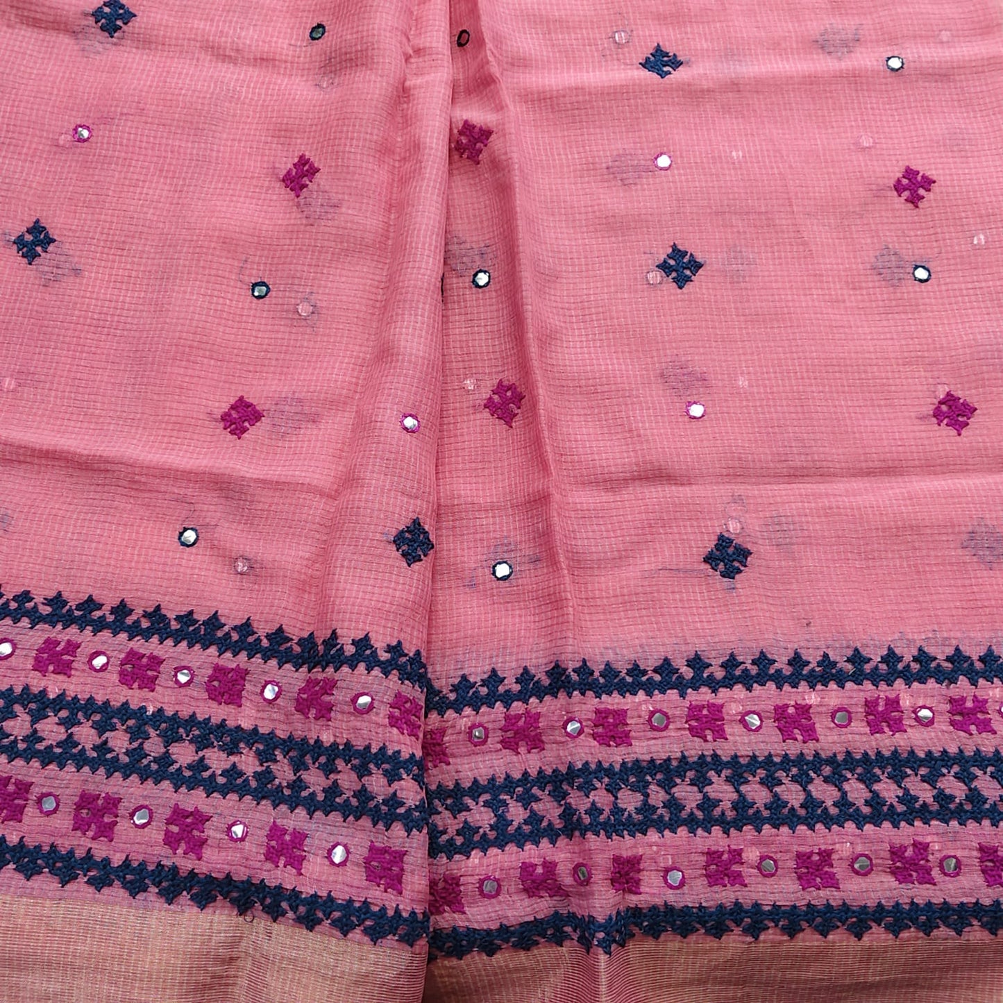 Pink Resham Kota Kutchh Work
