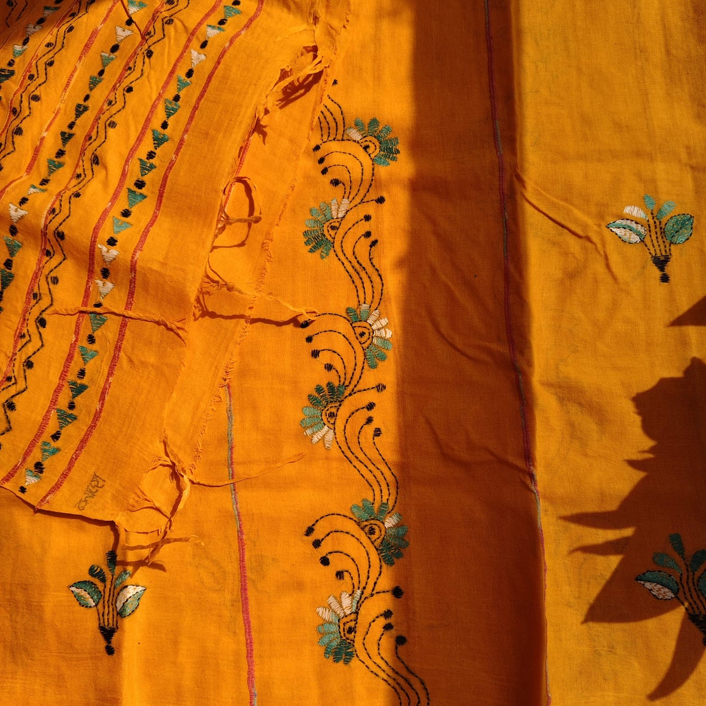 Golden Yellow Khesh Kantha