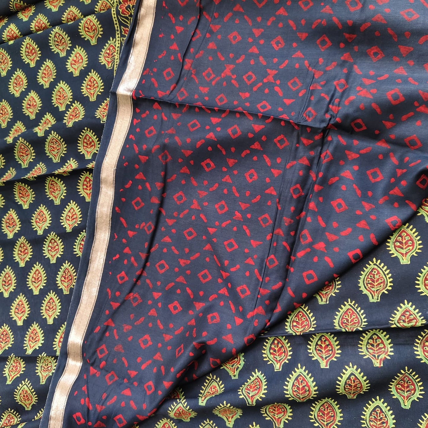 Ajrakh Block Print, Black