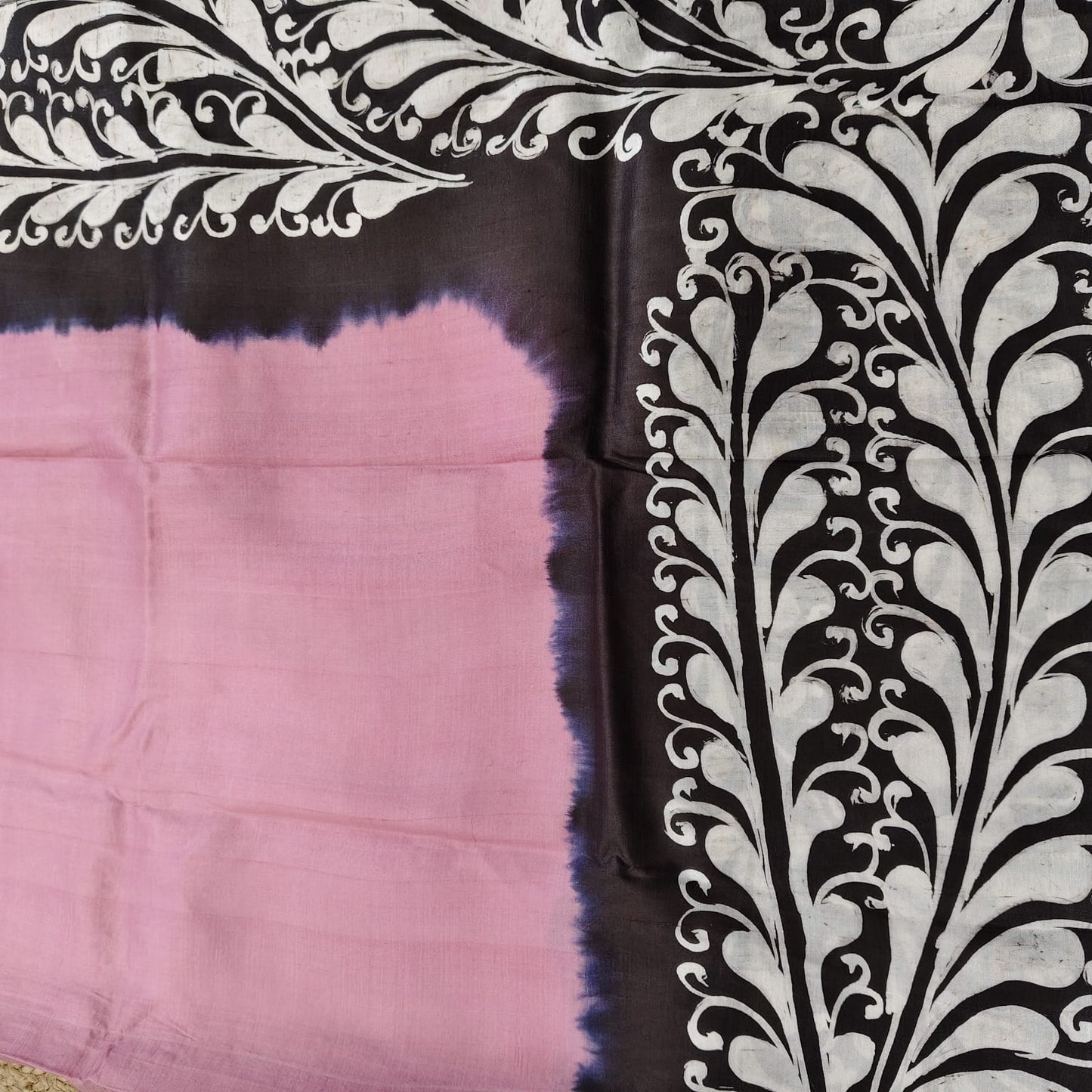 Pure Silk Hand Batik-Pink