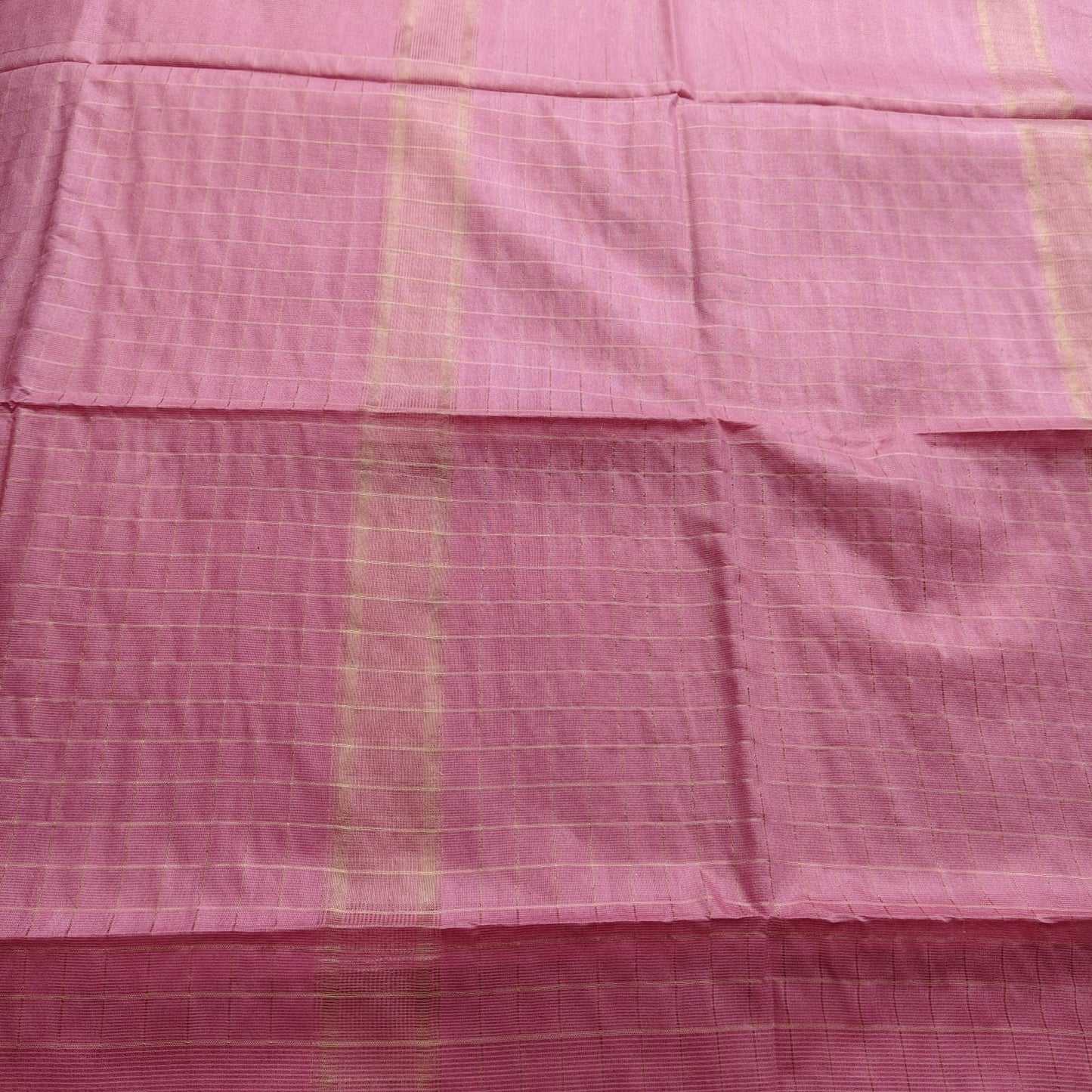 Maheshwari Silk- Zari Checks, Onion Pink