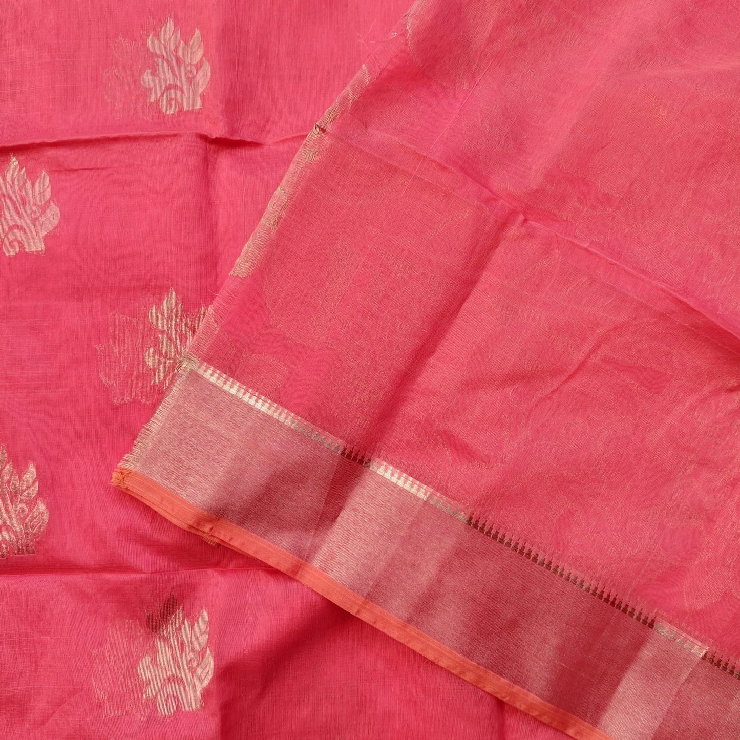 Cotton Silk Banarasi, Peach