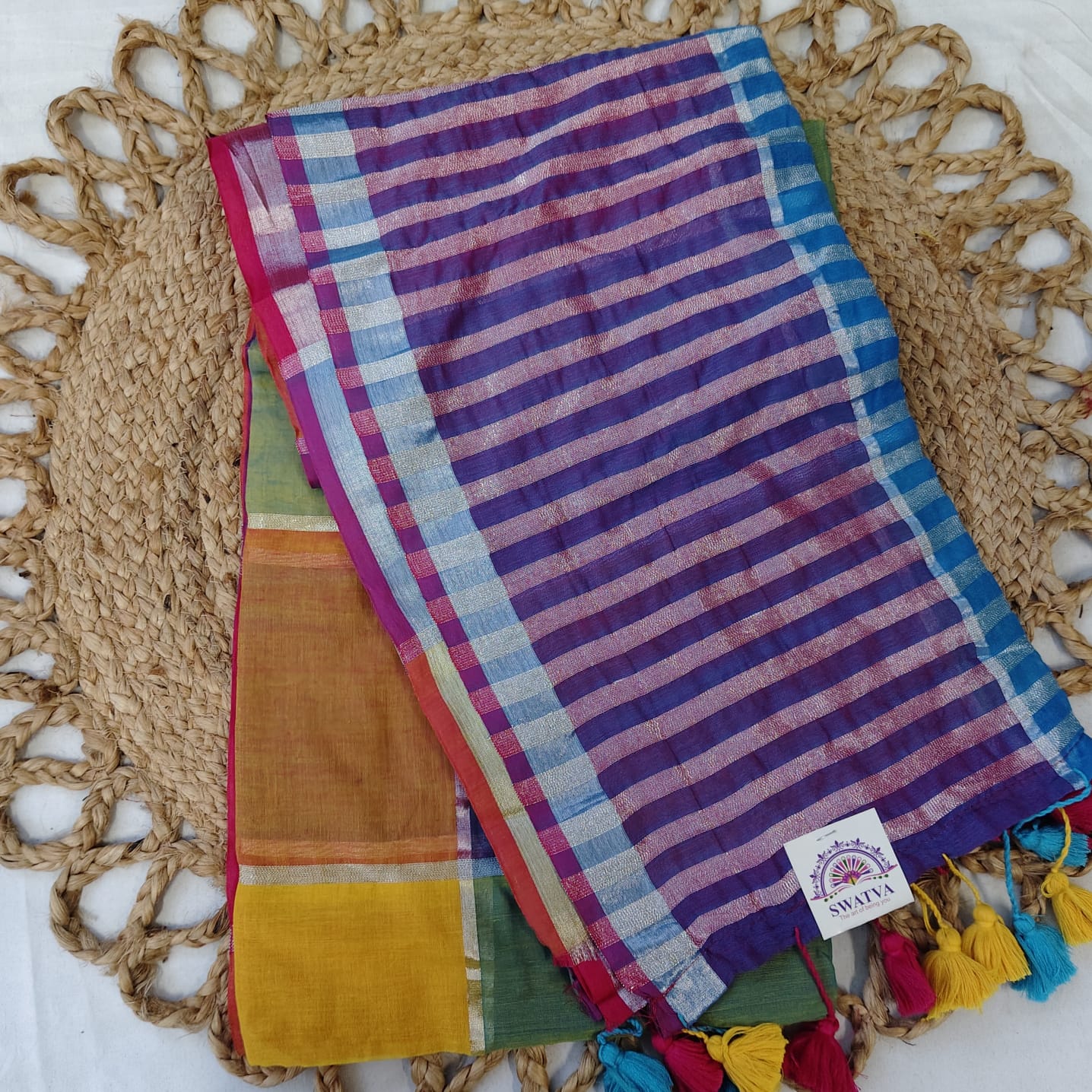 Mull cotton box check, Multi coloured-02