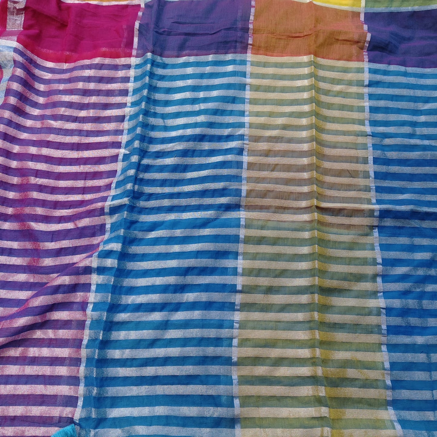 Mull cotton box check, Multi coloured-02
