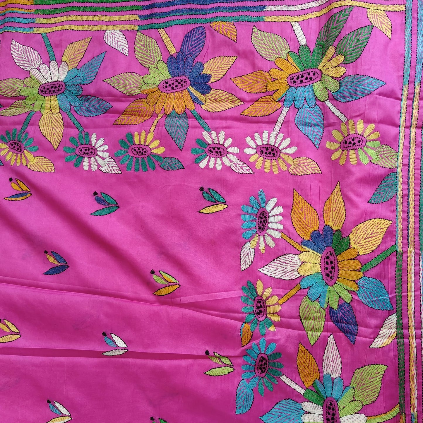 Kantha Stitch- Fuschia