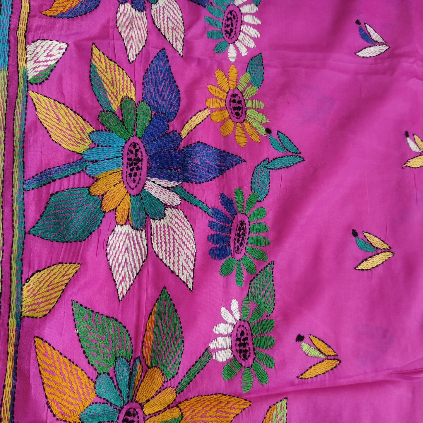 Kantha Stitch- Fuschia