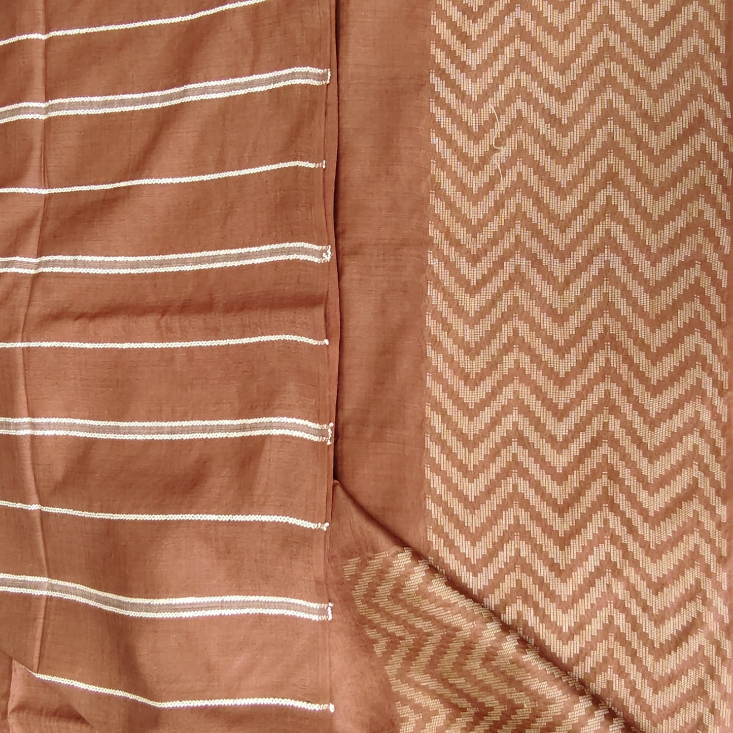 Blended Tussar Silk- Brown