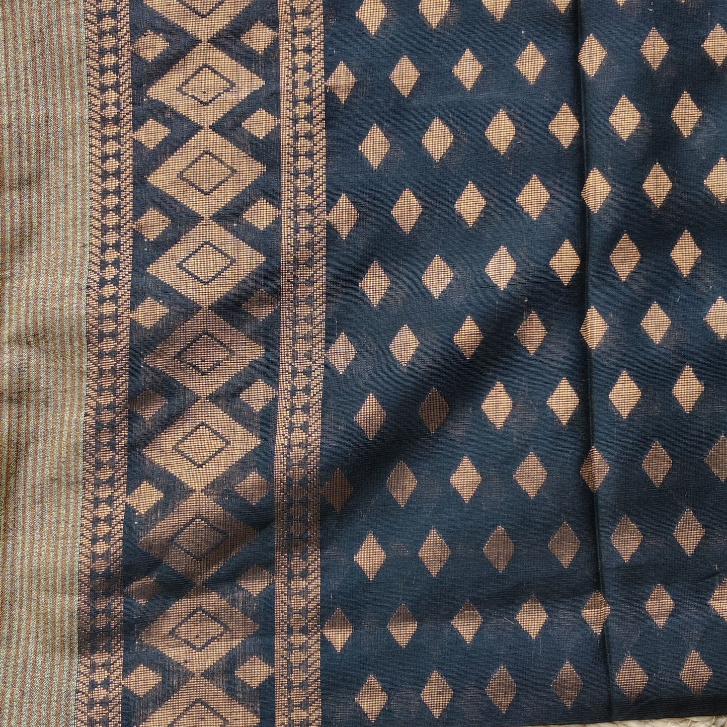 Cotton Silk Banarasi -Black