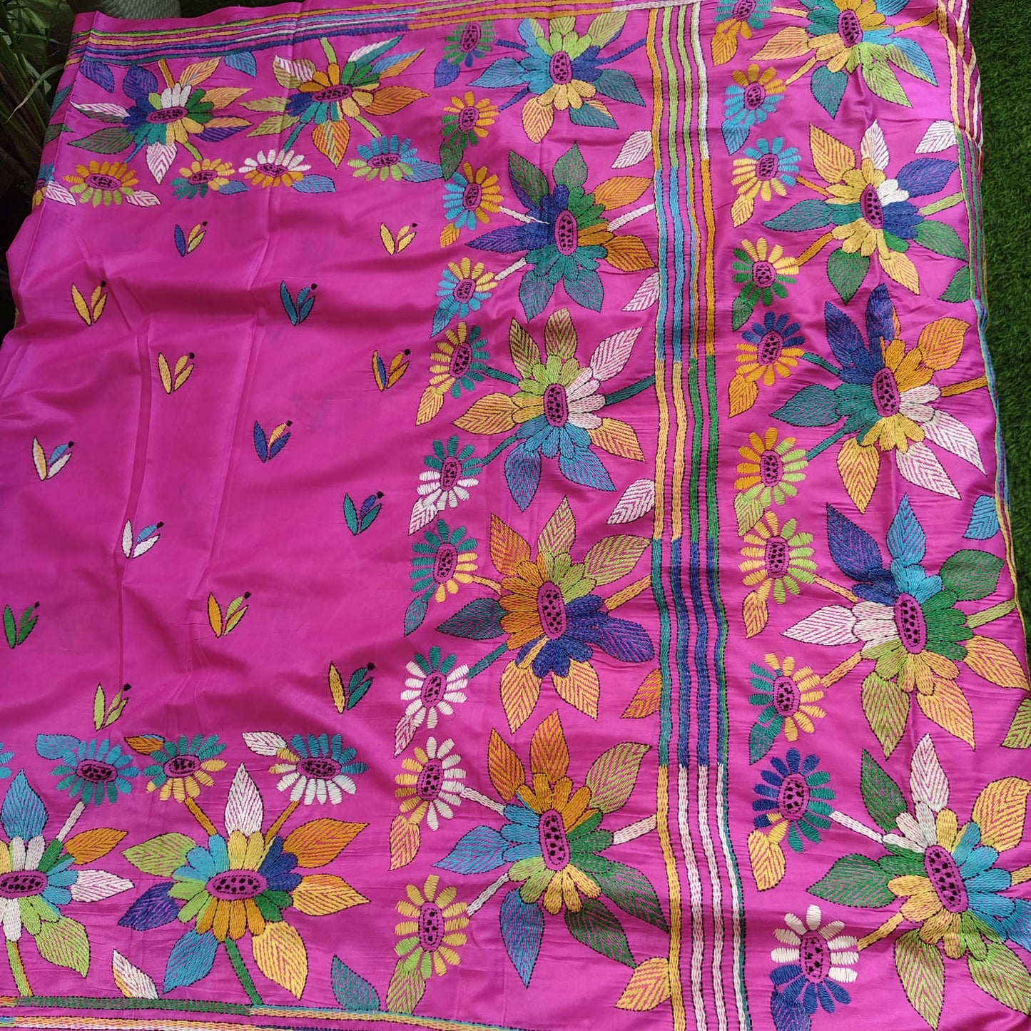 Kantha Stitch- Fuschia