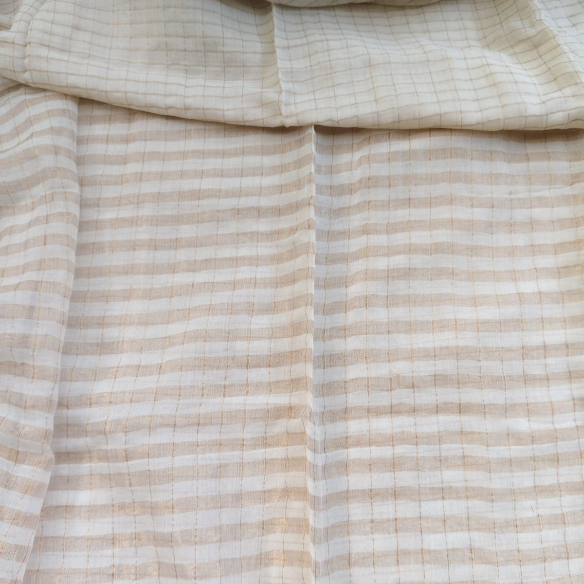 Mul Cotton -Biege Gold Stripes