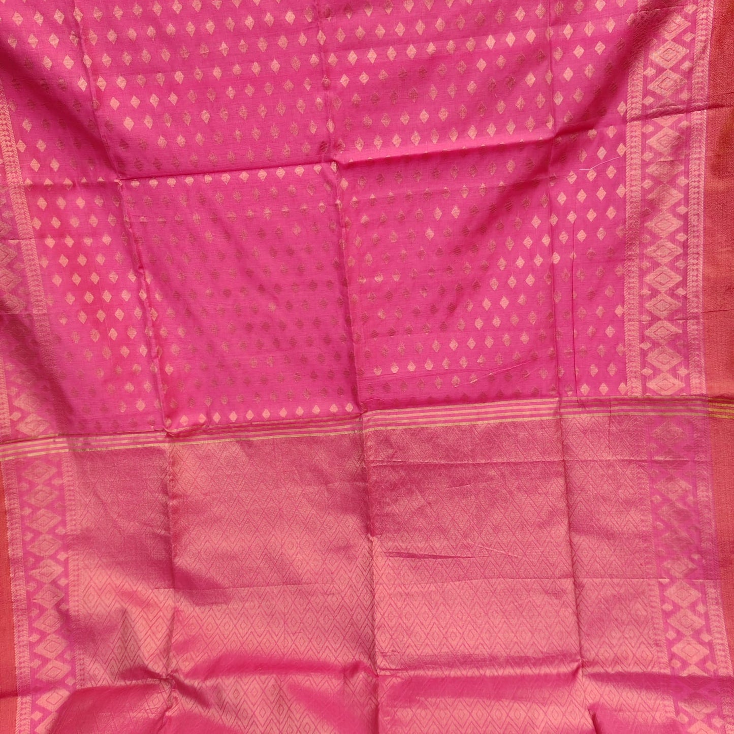 Cotton Silk Banarasi - Rose Pink