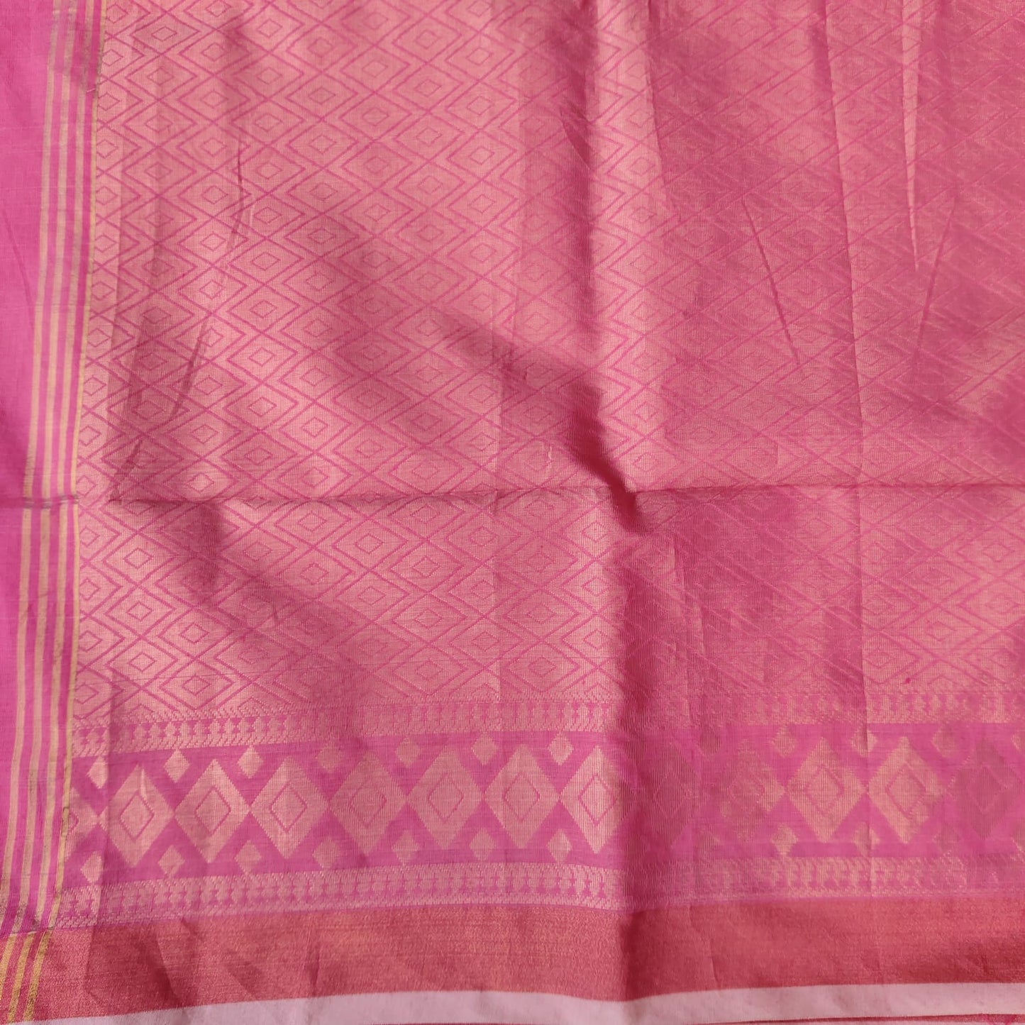 Cotton Silk Banarasi - Rose Pink