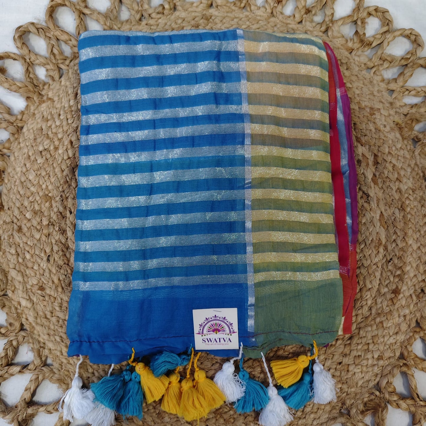 Mull cotton box check, Multi coloured 03