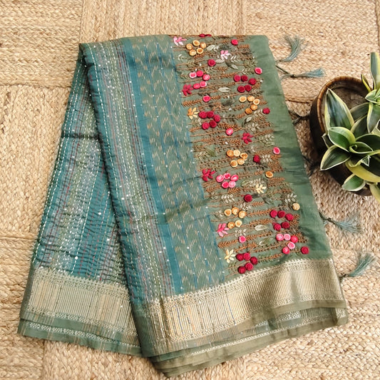 Handwork Tissue Kota- Green