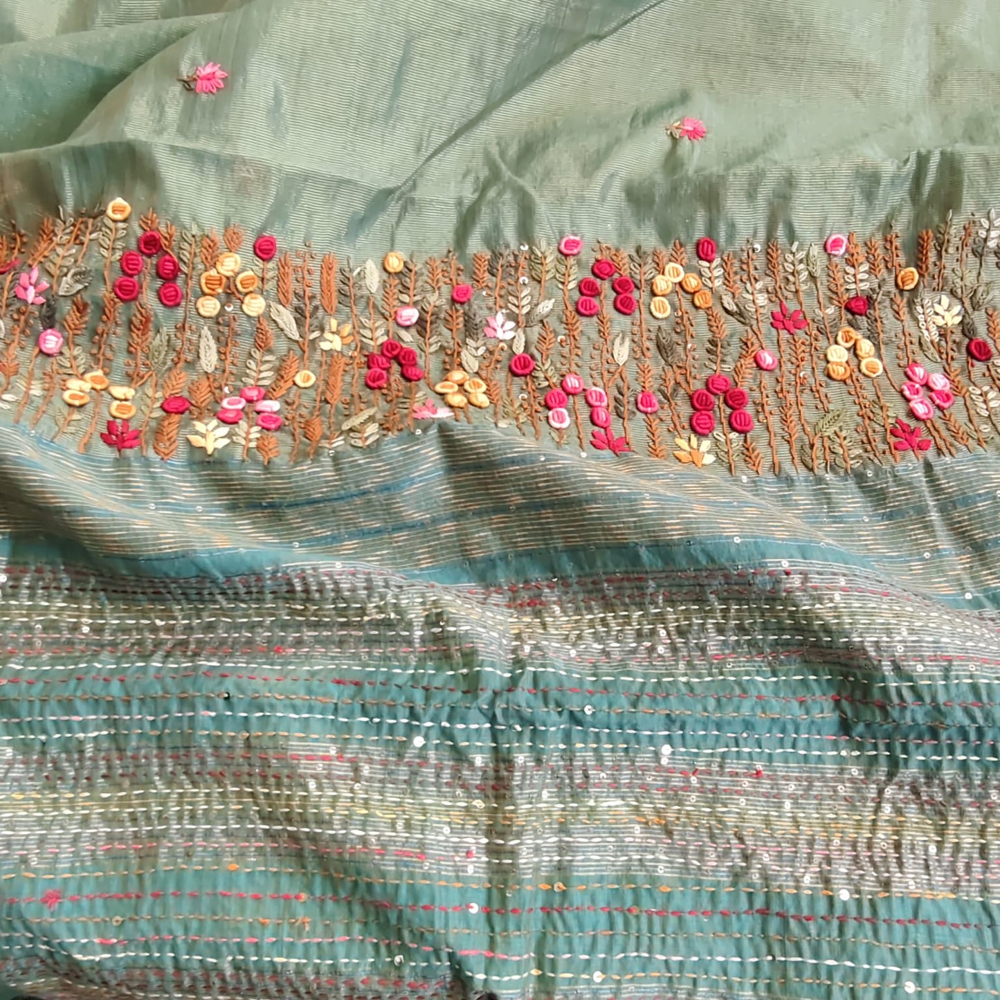 Handwork Tissue Kota- Green