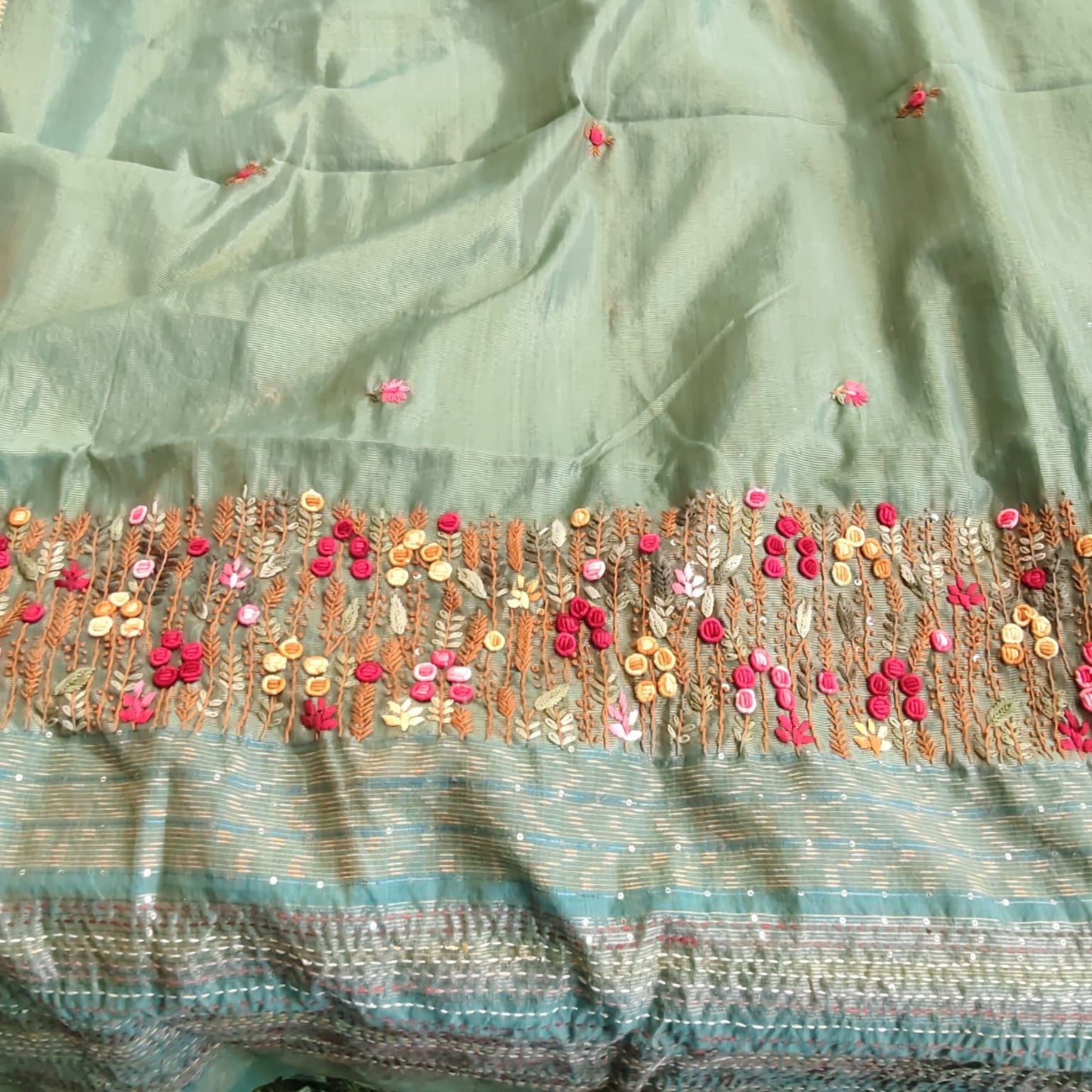 Handwork Tissue Kota- Green