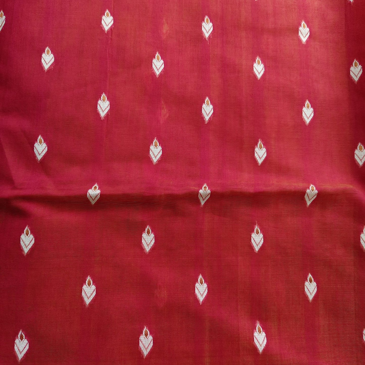 Cotton Kora Banarasi-Tomato