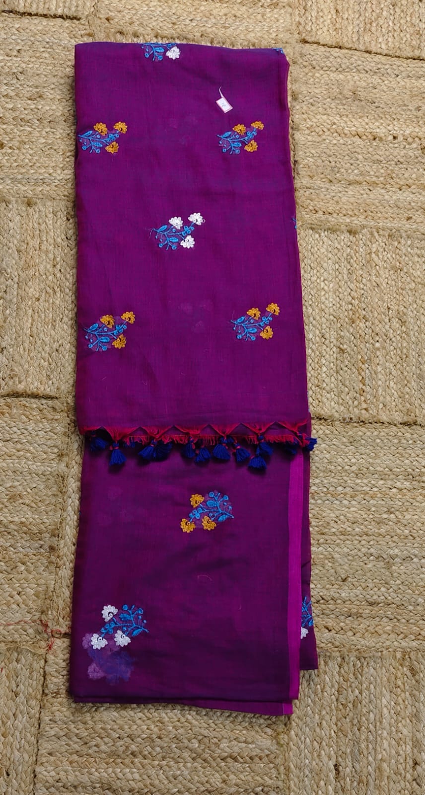 Mul Cotton - Embroidery, Brinjal