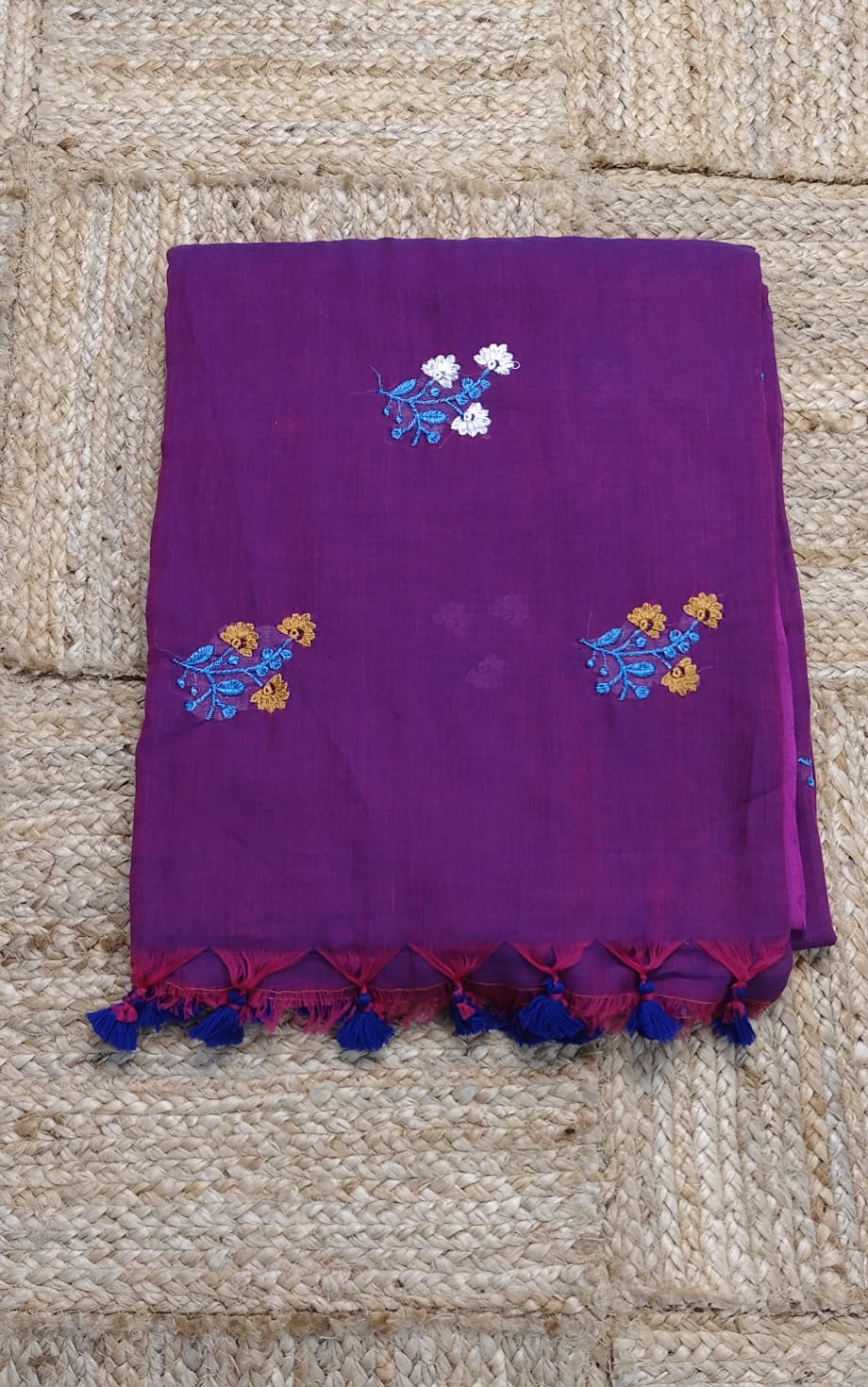 Mul Cotton - Embroidery, Brinjal