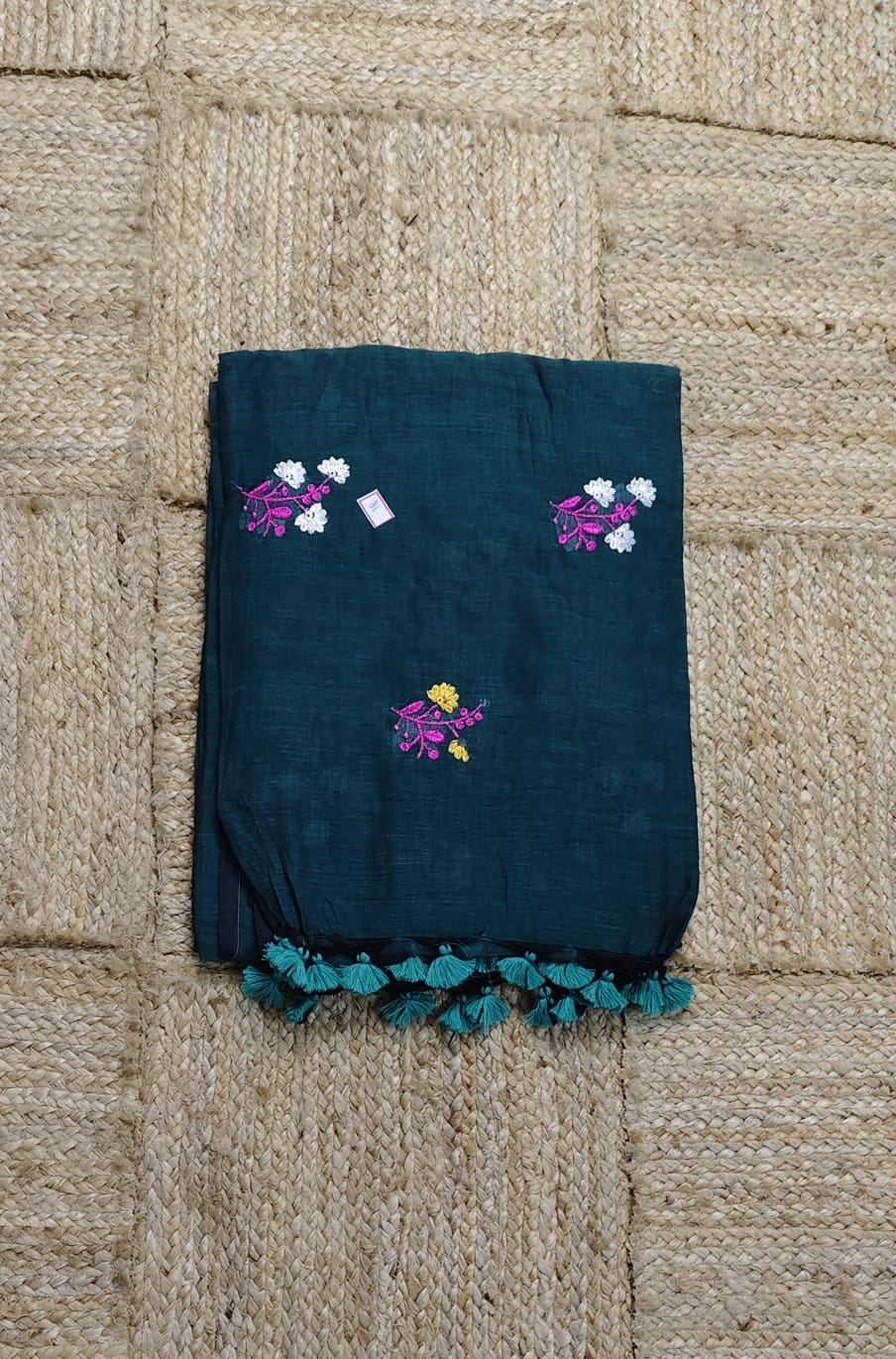 Mul Cotton - Embroidery, Rama Green