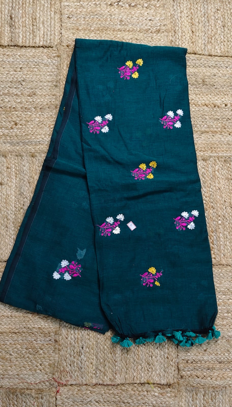 Mul Cotton - Embroidery, Rama Green