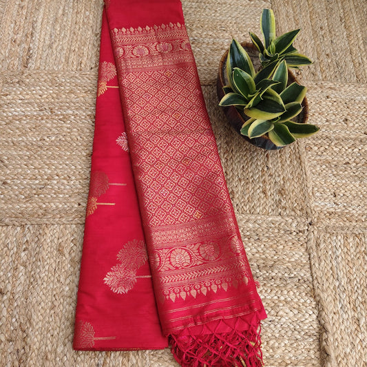 Dola Silk Banarasi Red 02